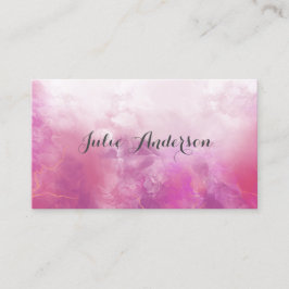 Feminine Rosa Marmor schwimmende Tinte Visitenkarte