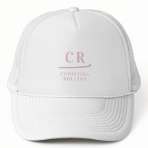 Feminine rosa Monogramm Name Golfer
