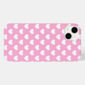 Feminine Rosa und weiße Herzen iPhone Abdeckung Case-Mate iPhone Hülle (Rückseite (Horizontal))