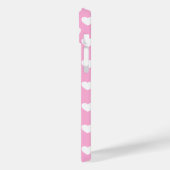 Feminine Rosa und weiße Herzen iPhone Abdeckung Case-Mate iPhone Hülle (Rückseite / Links)