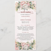Feminine Rose Gold Flowers Eucalyptus Program Programm (Vorderseite)