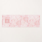 Feminine Rose Gold und Sterne Monogramm Yogamatte (Vorderseite (Horizontal))