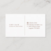 Feminine Rose Gold Willow Tree Leaf Muster Visitenkarte (Rückseite)