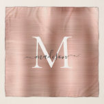 Feminine Rose Goldbrushed Metal Girly Monogram Schal<br><div class="desc">Feminine Rose Goldbrushed Metal Girly Monogram Scarf</div>