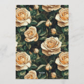 Feminine Rose Petal Nature-Inspired Parties Einladung (Rückseite)