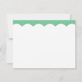 Feminine Scallop Personalisiert Mitteilungskarte (Rückseite)