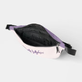 Feminine Script Type Initials & Name Blush Violet Bauchtasche (Offen)