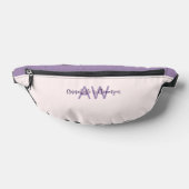 Feminine Script Type Initials & Name Blush Violet Bauchtasche (Ablage )