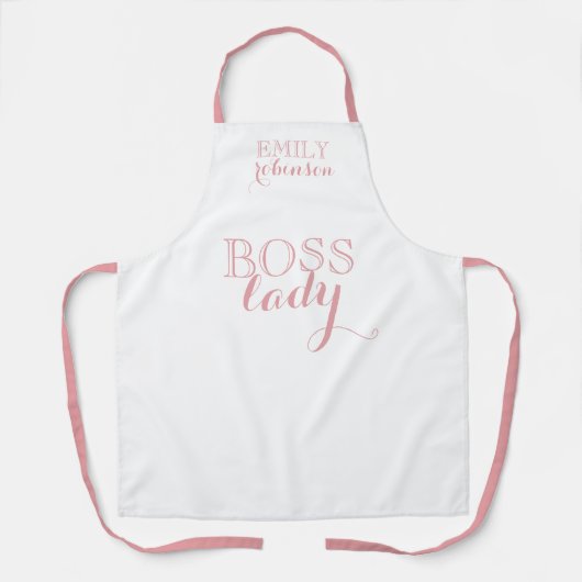 Feminine Scripted Boss Lady Personalisierte Gesche Schürze (Vorderseite)