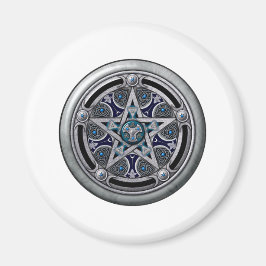 Feminine Silver Pagan Pentagramm Magnet