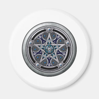 Feminine Silver Pagan Pentagramm Magnet