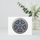 Feminine Silver Pagan Pentagramm Postkarte (Stehend Vorderseite)