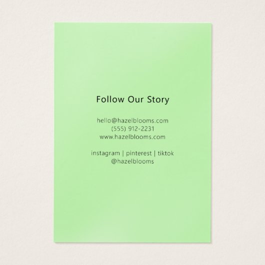 Feminine Soft Foliage Silhouette Card (Rückseite)