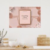 Feminine soft-life inspired vision board poster (Küche)