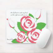 Feminine Soft Rose Mousepad (Mit Mouse)