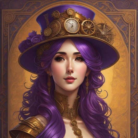 Feminine steampunk woman tissue paper Schnitt Seidenpapier