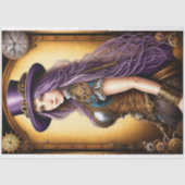 Feminine steampunk woman v17 tissue paper Decoupag Seidenpapier (Vorderseite)