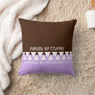Feminine Striped Typografy   Mama des Kaffees Kissen