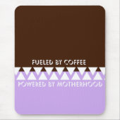 Feminine Striped Typografy | Mama des Kaffees Mousepad (Vorne)