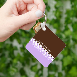 Feminine Striped Typografy | Mama des Kaffees Schlüsselanhänger