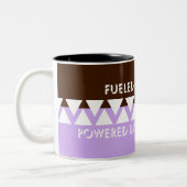 Feminine Striped Typografy | Mama des Kaffees Zweifarbige Tasse (Links)