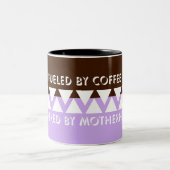 Feminine Striped Typografy | Mama des Kaffees Zweifarbige Tasse (Mittel)