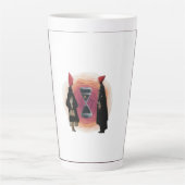 Feminine Surrealism in Warm Tones Milchtasse (Vorderseite)