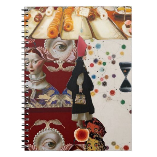 Feminine Surrealism in Warm Tones Notizblock (Vorderseite)