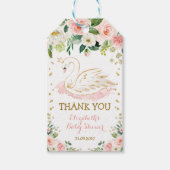 Feminine Swan Prinzessin Rose Blumenzwiebeln Gebur Geschenkanhänger (Vorderseite)