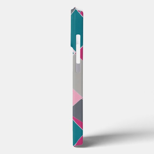 feminine symmetrische Linien in aquamarin heißrosa Case-Mate iPhone Hülle (Rückseite / Links)