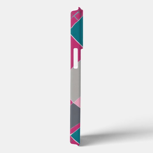 feminine symmetrische Linien in aquamarin heißrosa Case-Mate iPhone Hülle (Rückseite / Rechts)