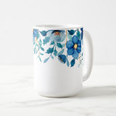Feminine Trendy Mit Monogramm Botanical Kaffeetasse (VorderseiteRechts)