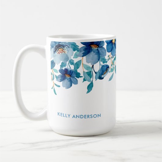 Feminine Trendy Mit Monogramm Botanical Kaffeetasse (Links)