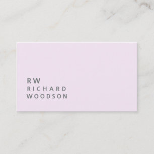 Feminine Trendy Soft Pale BabY Pink  Minimal Visitenkarte