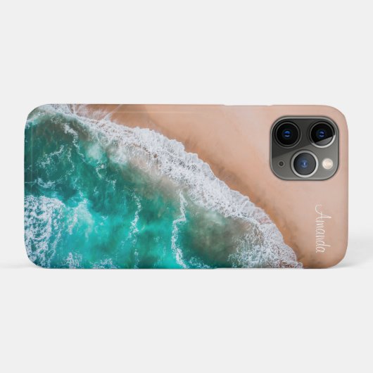 Feminine Tropical Beach Hintergrund Case-Mate iPhone Hülle (Rückseite (Horizontal))