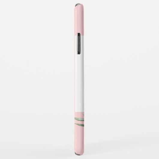 Feminine Tropischer Flamingo mit Monogramm Case-Mate iPhone Hülle (Hinten/Rechts)