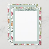 Feminine Tulip Floral Wasserfarbe Personalisiert (Vorne/Hinten)