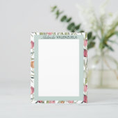 Feminine Tulip Floral Wasserfarbe Personalisiert (Stehend Vorderseite)