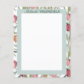 Feminine Tulip Floral Wasserfarbe Personalisiert (Vorderseite)