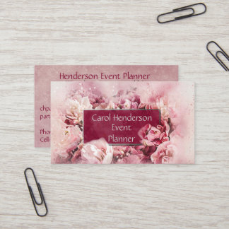 Feminine und elegante Party-Planner für Veranstalt Visitenkarte