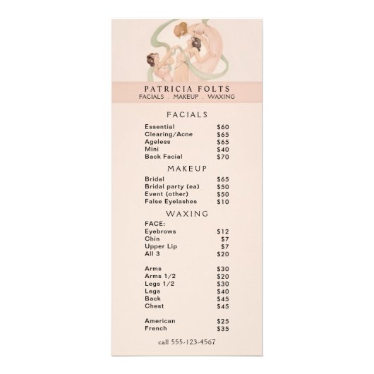 Feminine Vintag Nouveau Mayflies Werbekarte (Vorne)