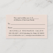 Feminine Vintage Bürgermeisterinnen Rabattkarte (Rückseite)