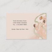 Feminine Vintage Jugendstil-Geschenkgutschrift Rabattkarte (Rückseite)