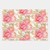 Feminine Wasserfarben Rose Geschenkpapier Set (Vorderseite)