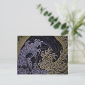 Feminine Wave, Hokusai japanische Kunstkunst Postkarte (Stehend Vorderseite)