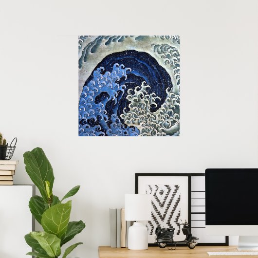 Feminine Wave, Hokusai Poster (Heimbüro)