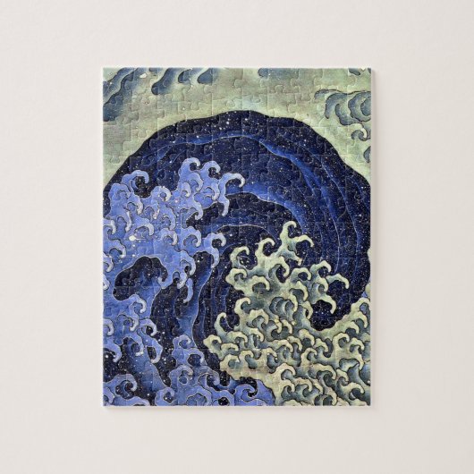 Feminine Wave Japanisch Vintag Katsushika Hokusai Puzzle (Vertikal)
