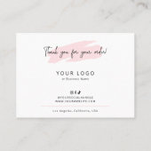 Feminine Wax Fire Starters Safety Instructions Visitenkarte (Rückseite)