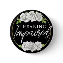 Feminine Weiße Rose Floral Schwerhörig