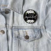 Feminine Weiße Rose Florale Sehbehinderung Button (Beispiel)